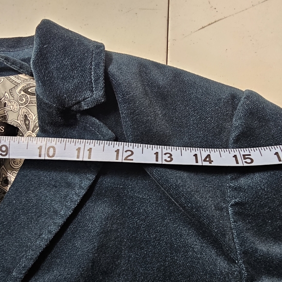 🍂SOLD🍂 Talbots Teal Blue One Button Blazer Jacket Lined 8P - Picture 12 of 15